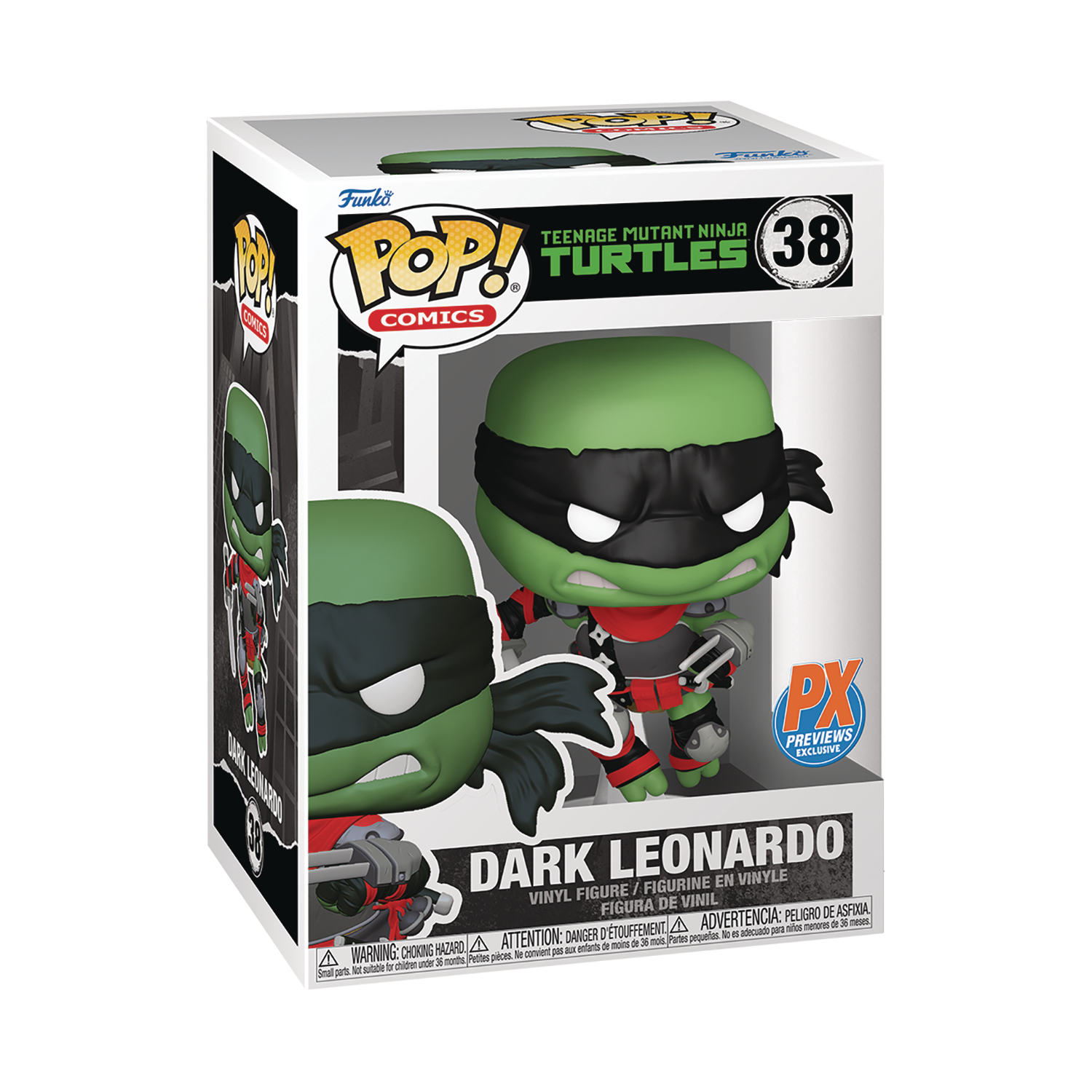 Pop Comics Teenage Mutant Ninja Turtles Dark Leonardo Px Vinyl Figure