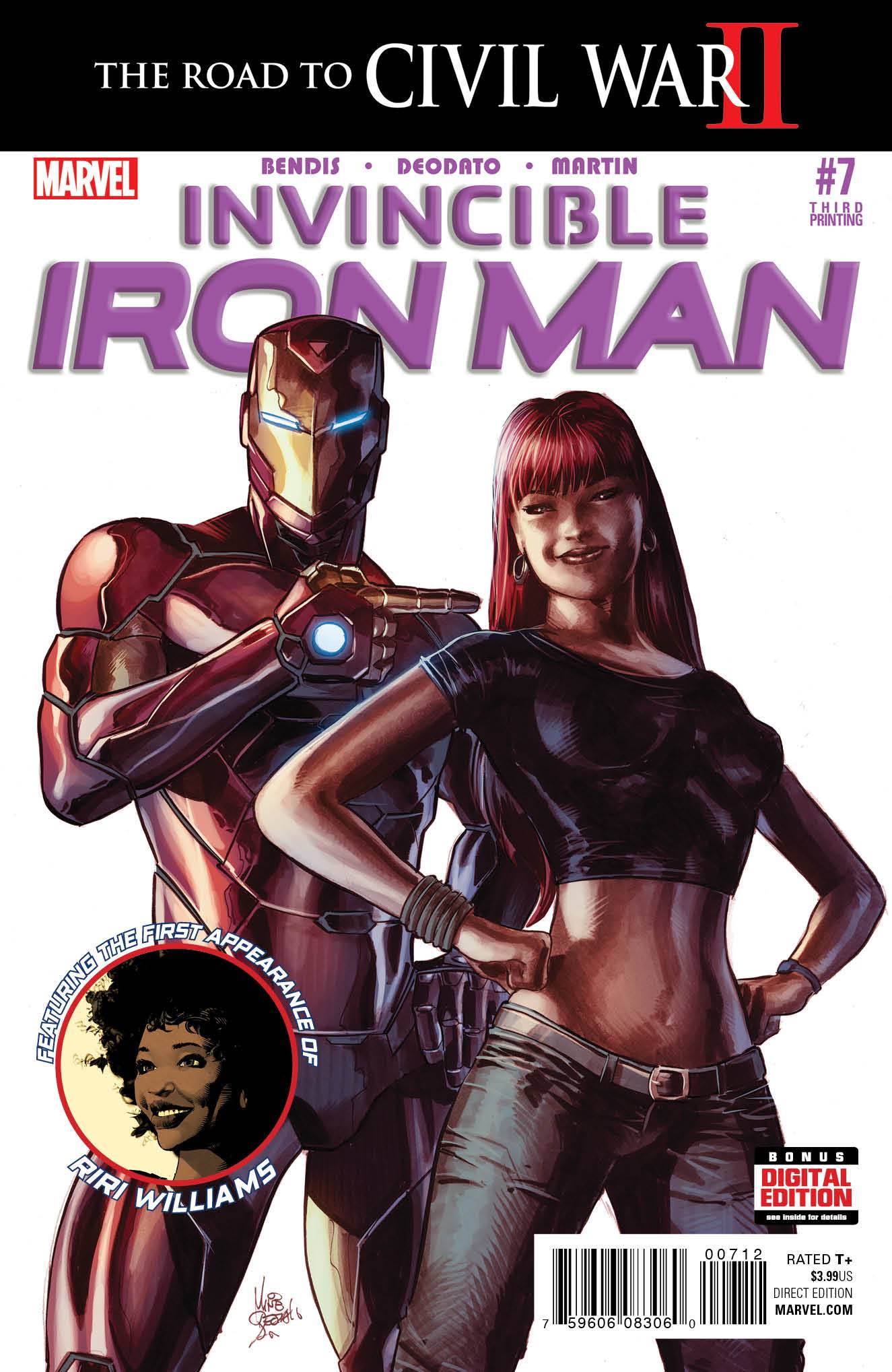 Invincible Iron Man #7 Deodato 3rd Printing Variant (2015)