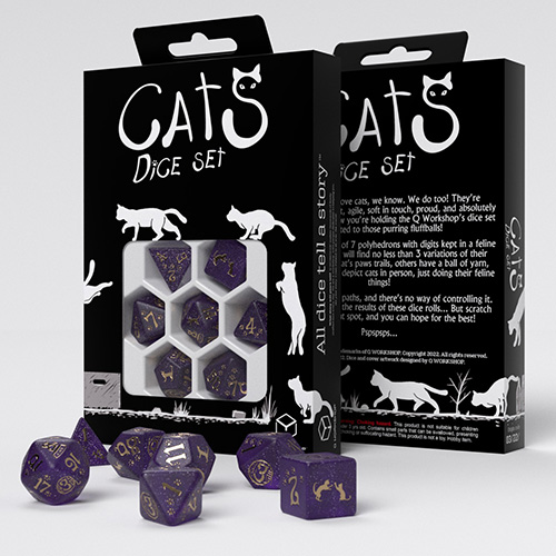 Q-Workshop: Cats Dice Set: Purrito