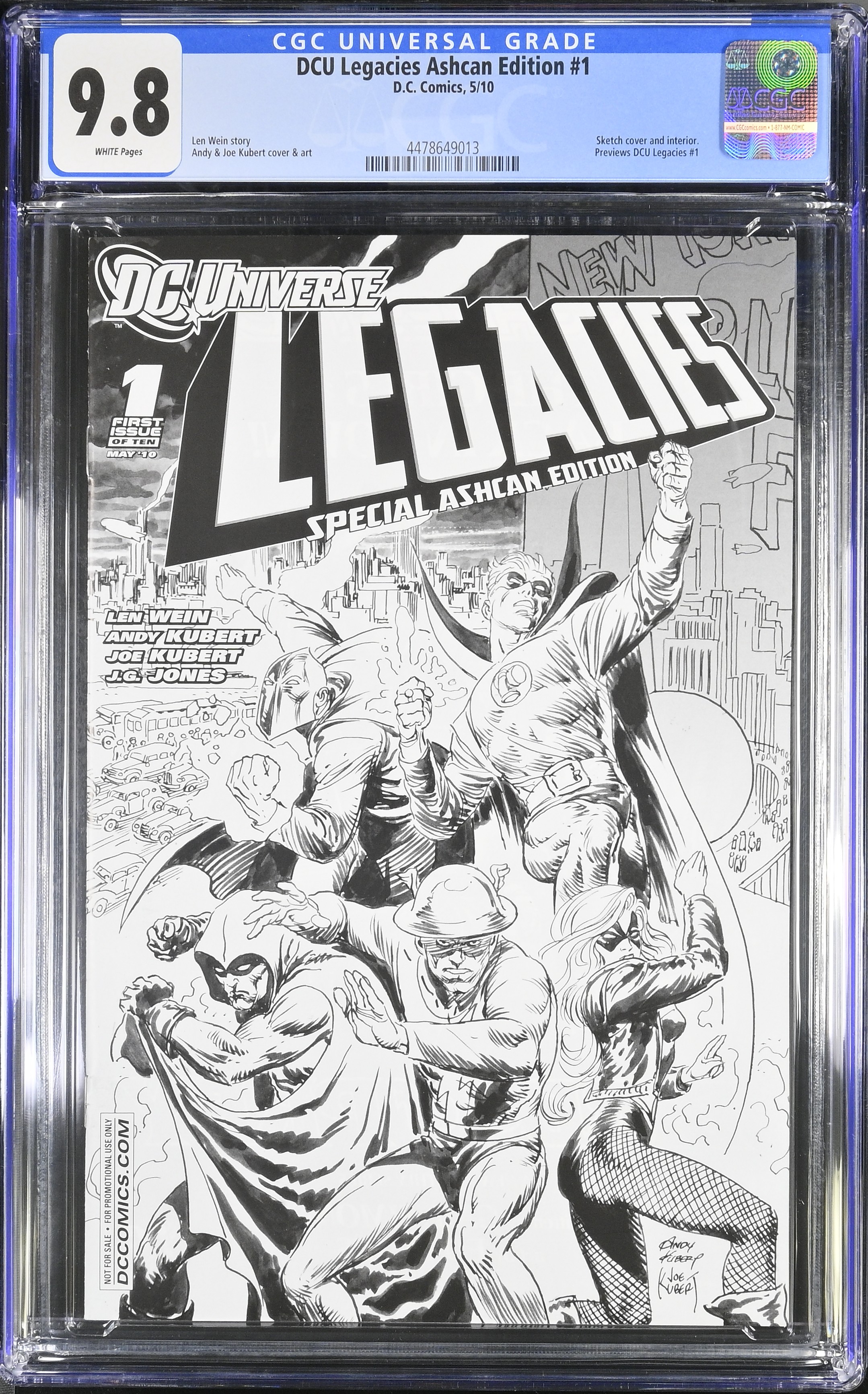 DC Universe Legacies #1 Ashcan Edition Cgc 9.8