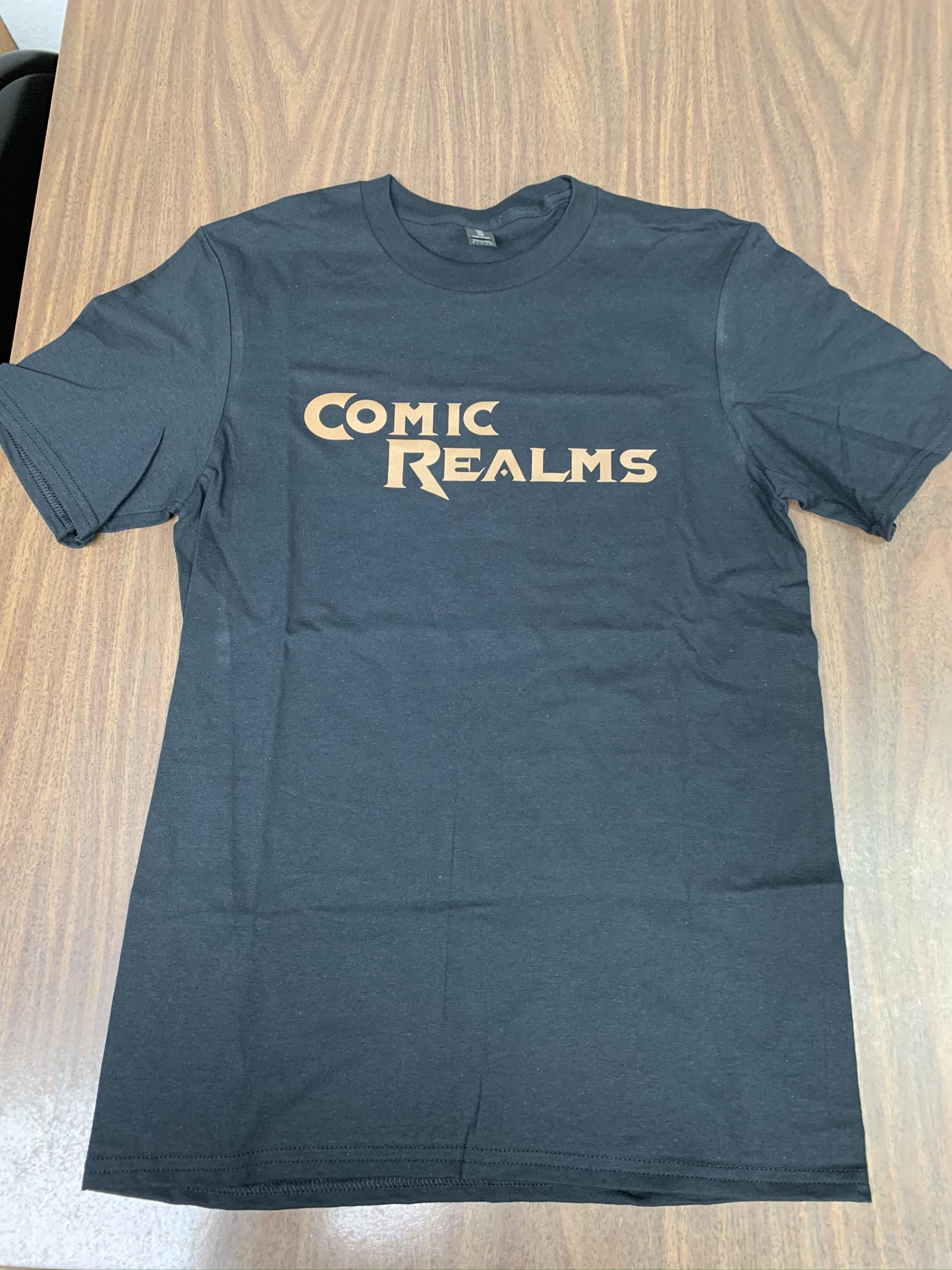 Comic Realms T-Shirt Large Black/Copper