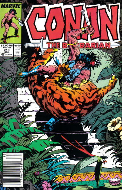 Conan The Barbarian #213 [Newsstand]-Good (1.8 – 3)