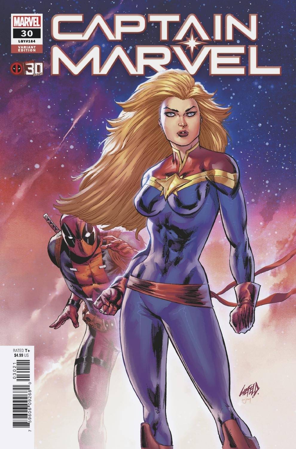 Captain Marvel #30 Liefeld Deadpool 30th Variant (2019)