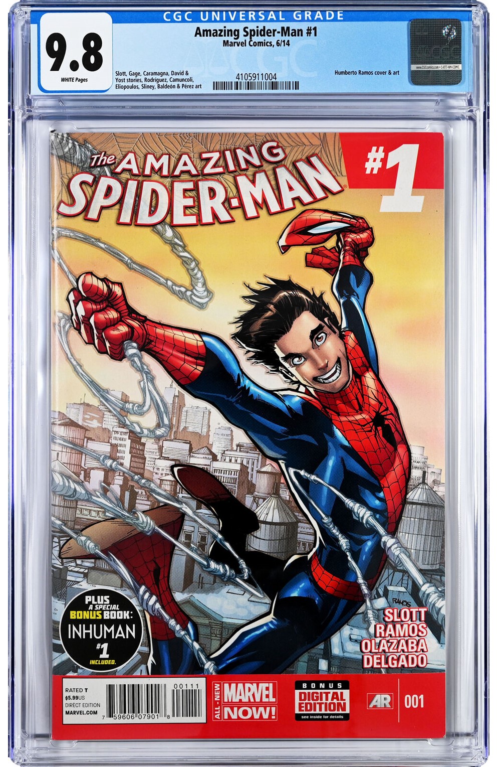 Amazing Spider-Man #1 2014 Cgc 9.8 Nm+