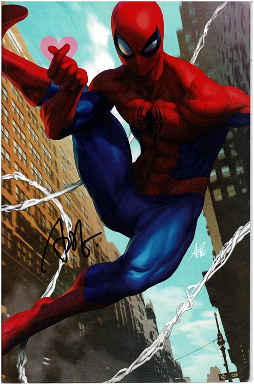 Friendly Neighborhood Spider-Man #01 [Artgerm Virgin Cover] - F, Signed By Artgerm