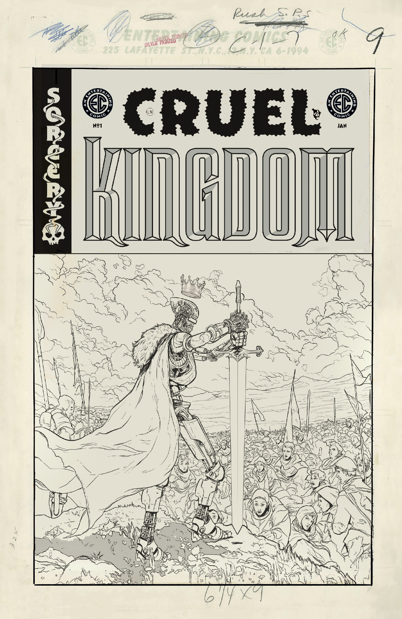 EC Cruel Kingdom #1 Cover G 1 for 20 Incentive Adam Pollina Black & White Artist Edition Variant (Of 5)