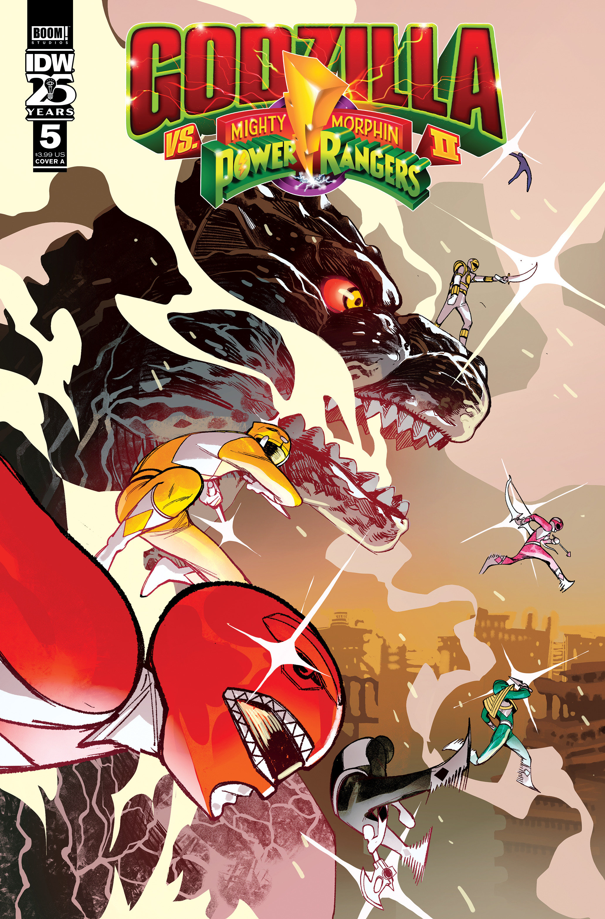 Godzilla Vs. The Mighty Morphin Power Rangers II #5 Cover A Rivas