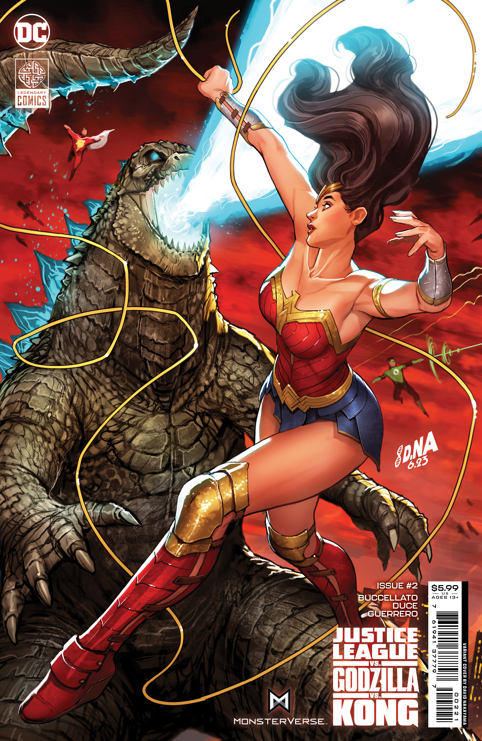 Justice League Vs Godzilla Vs Kong #2 Cover B David Nakayama Connecting Card Stock Variant (Of 7)