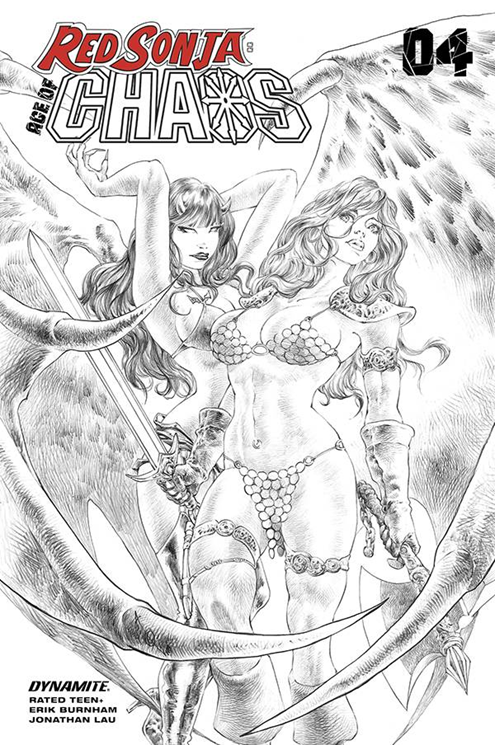 Red Sonja Age of Chaos #4 7 Copy Quah Sketch Incentive
