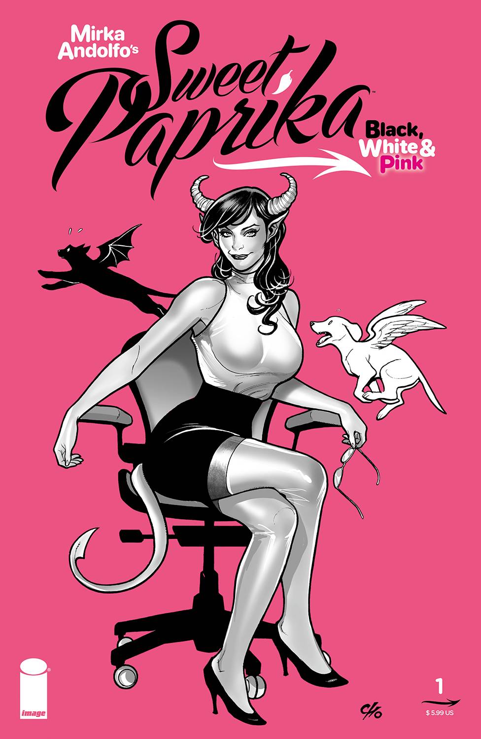 Mirka Andolfo's Sweet Paprika Black White & Pink #1 Cover B Cho (Mature)