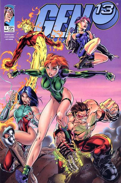 Gen 13 #1 [Cover 1-A - Charge!]-Very Fine (7.5 – 9) Premiere Issue of First Ongoing Series