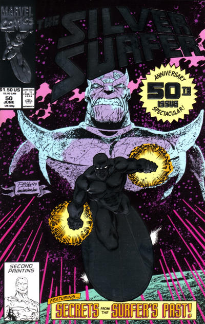 Silver Surfer #50 [Second Printing]-Very Fine (7.5 – 9)