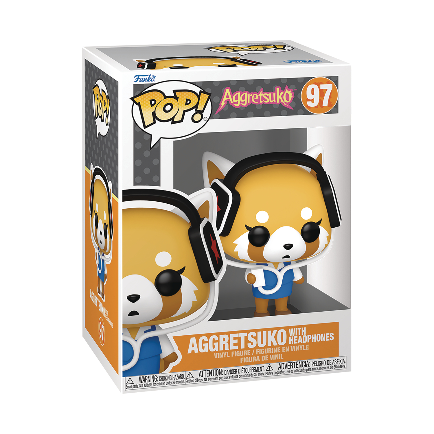 Pop Sanrio Aggretsuko with Headphones Fig