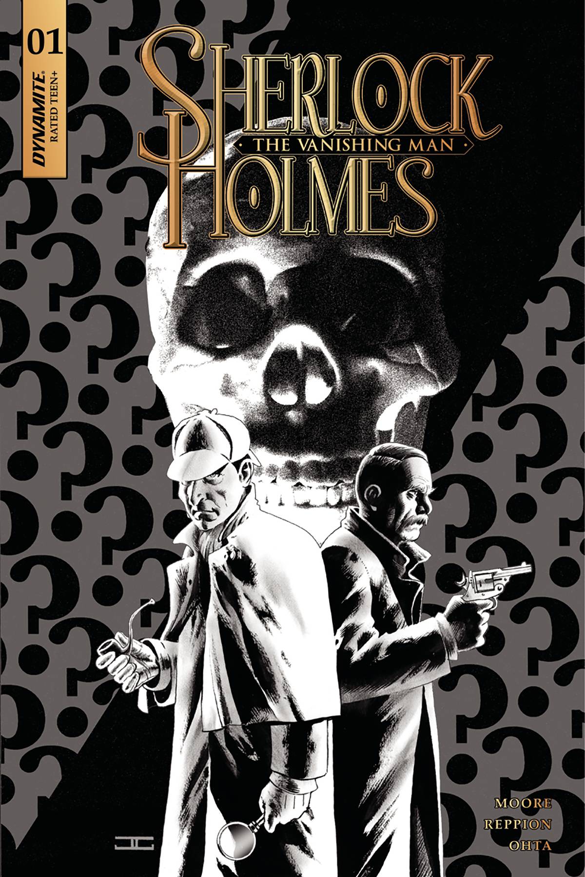 Sherlock Holmes Vanishing Man #1 Cover C 20 Copy Cassaday Black & White Incentive