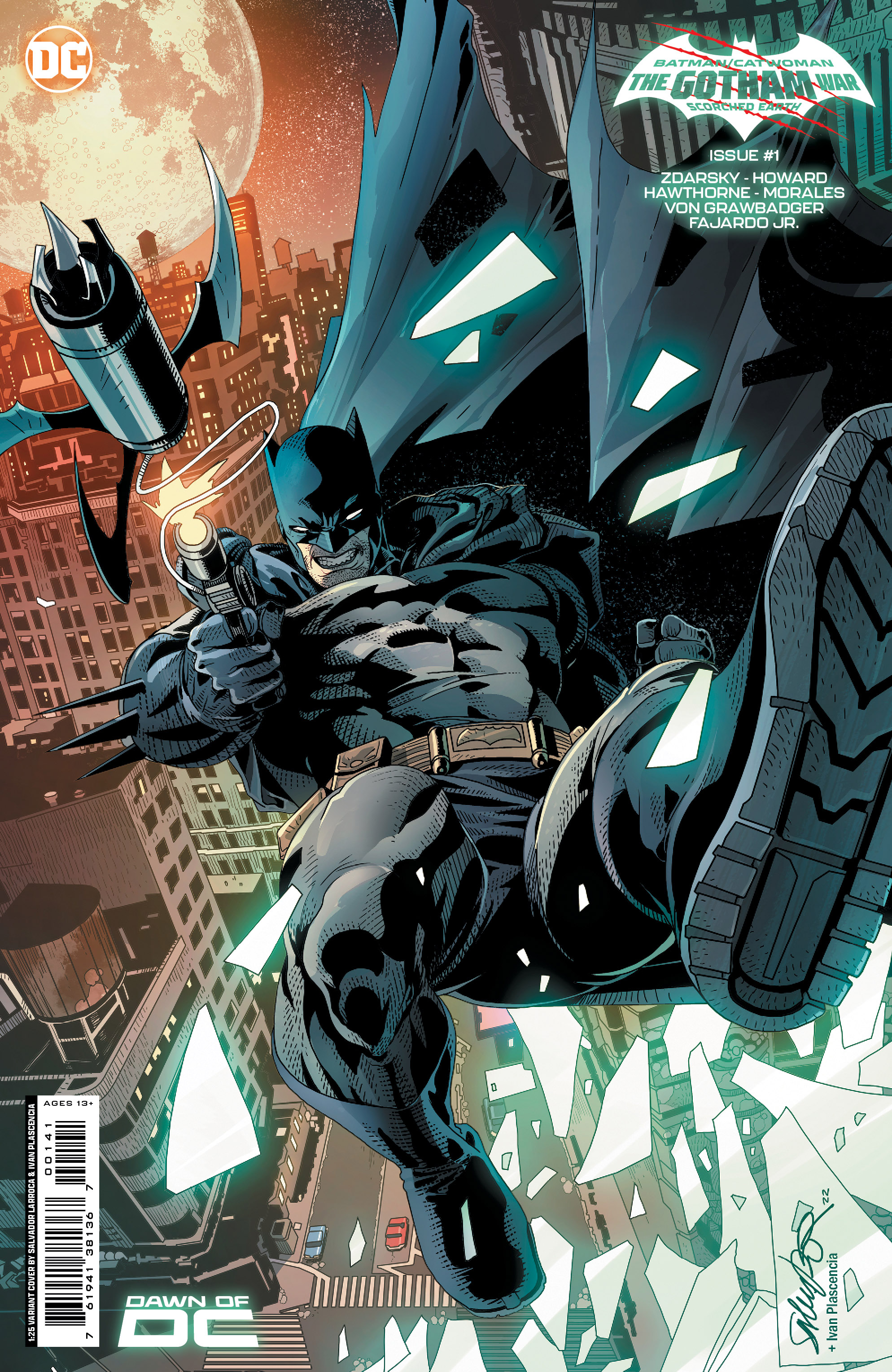 Batman Catwoman The Gotham War Scorched Earth #1 (One Shot) Cover E 1 for 25 Incentive Salvador Larroca Card S