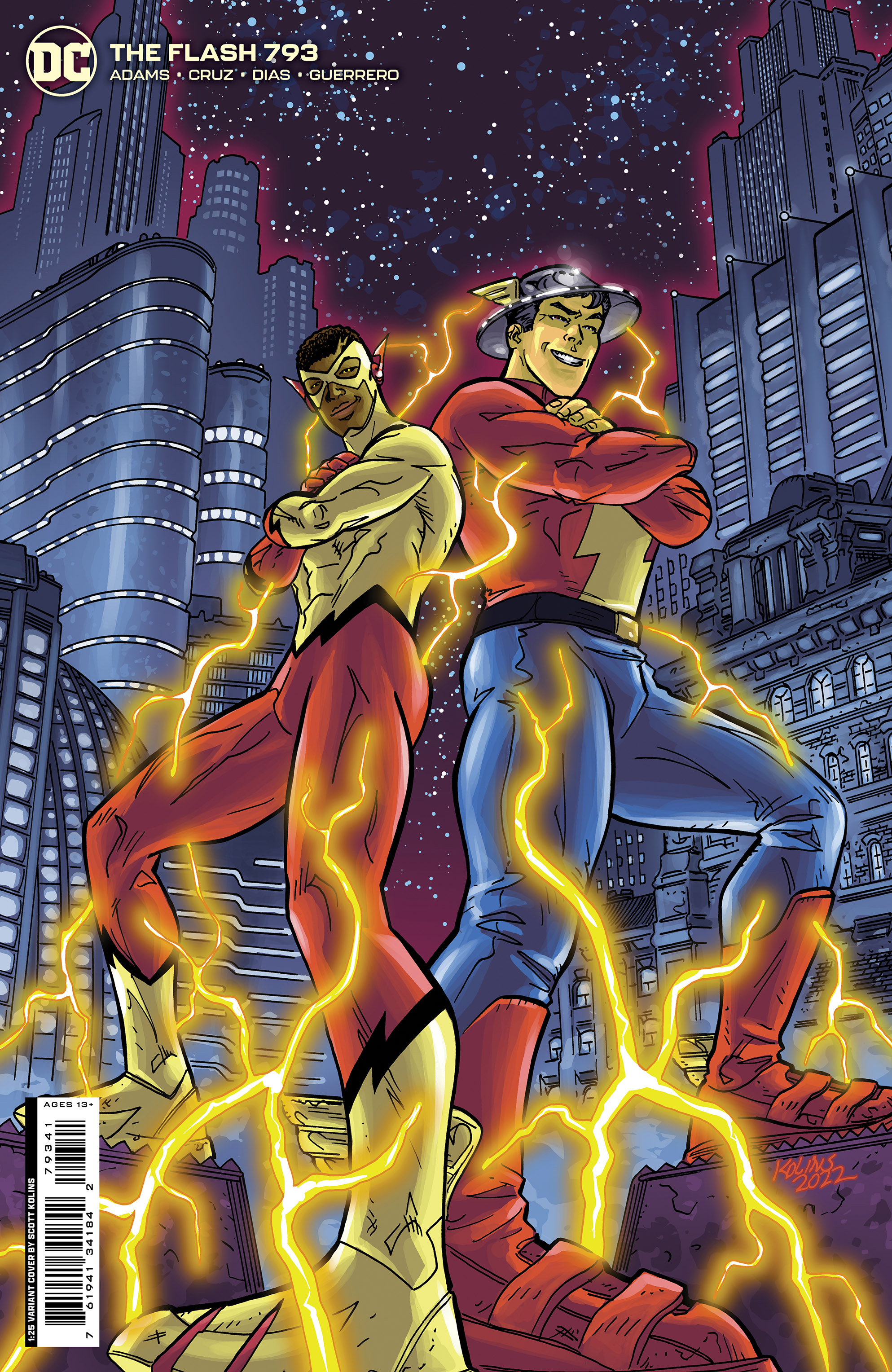 Flash #793 Cover D 1 for 25 Incentive Scott Kolins Card Stock Variant (One-Minute War) (2016)