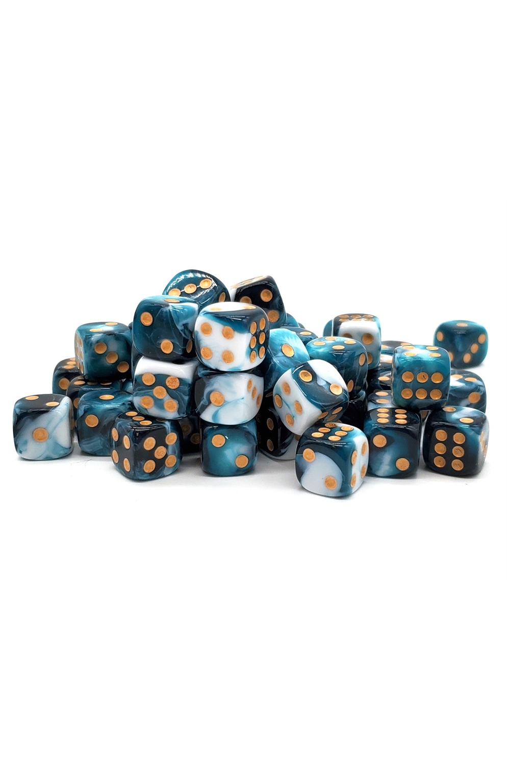 Old School Bag O' D6's 12Mm 50Ct: Vorpal - Dark Blue & White