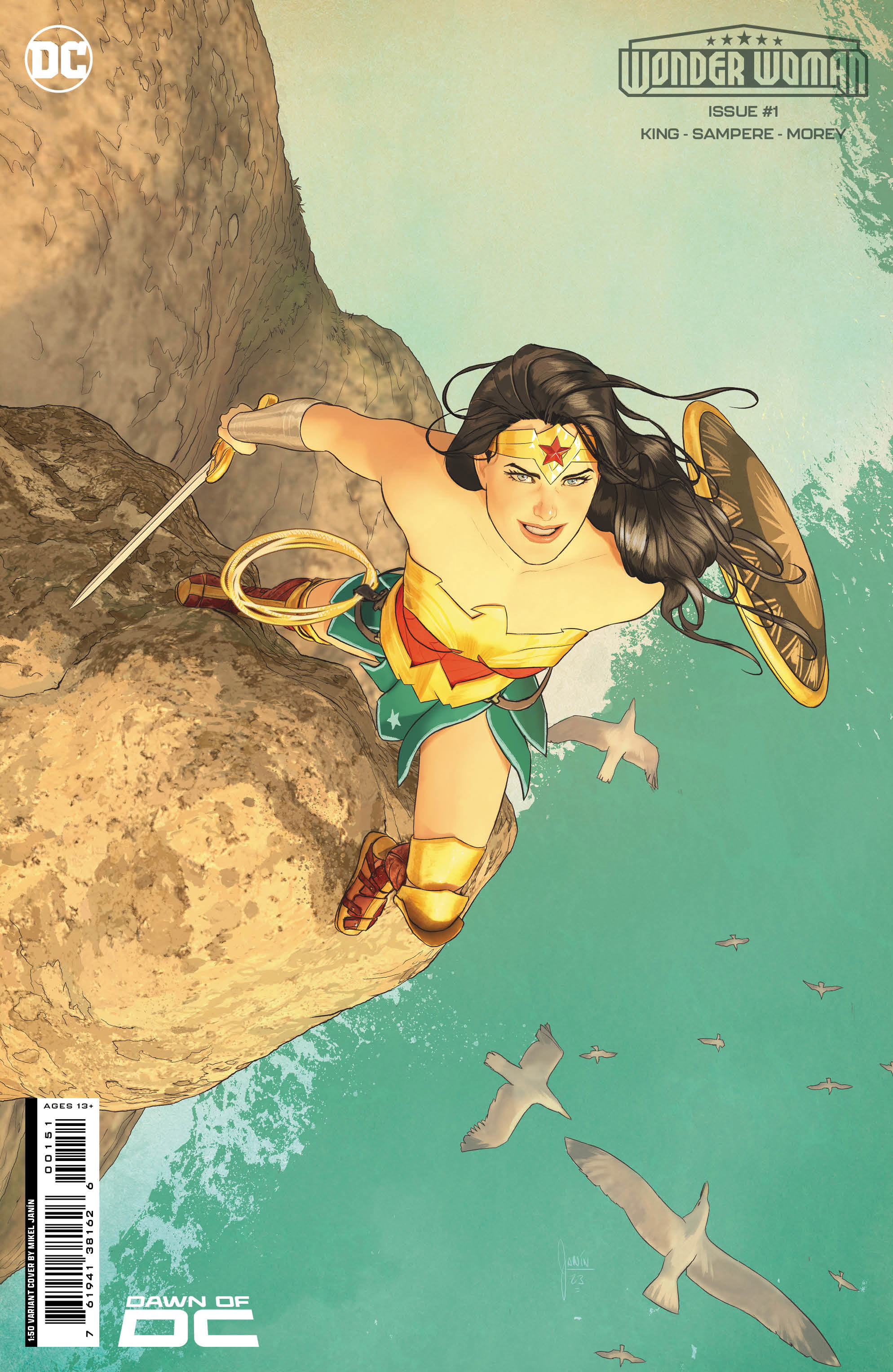 Wonder Woman #1 Cover H 1 for 50 Incentive Mikel Janin Card Stock Variant