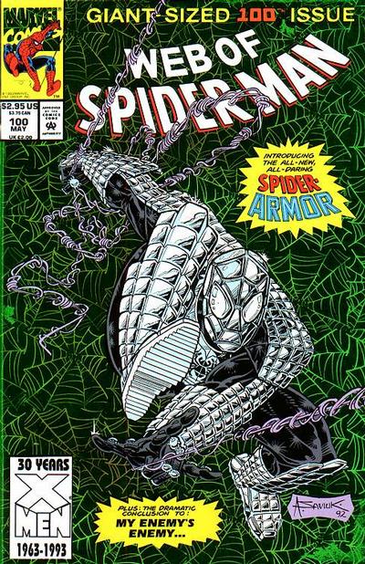Web of Spider-Man #100 [Direct]-Very Fine (7.5 – 9) Debut of Spider-Armor Mk I