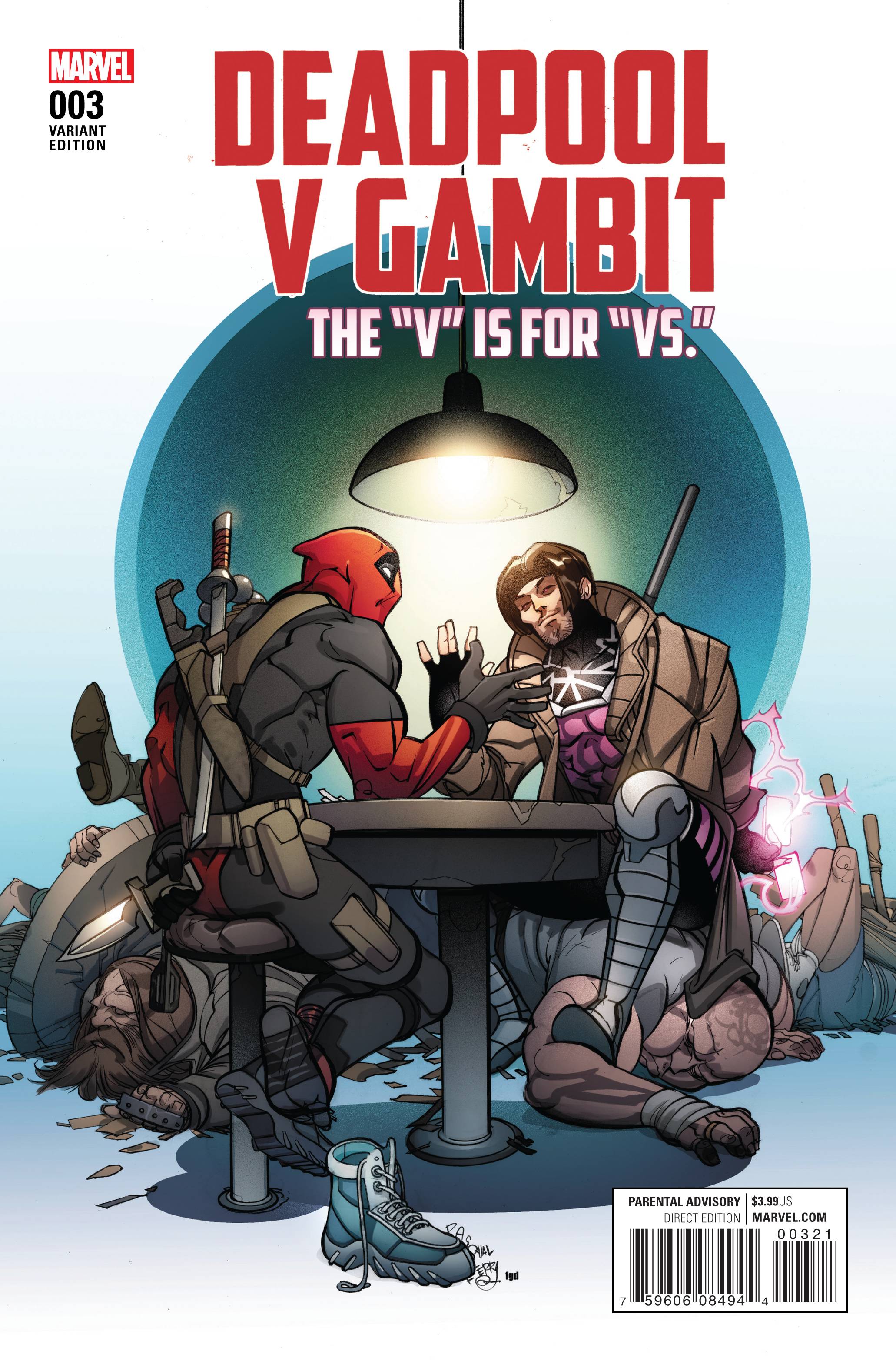 Deadpool V Gambit #3 (Ferry Variant) (2016)