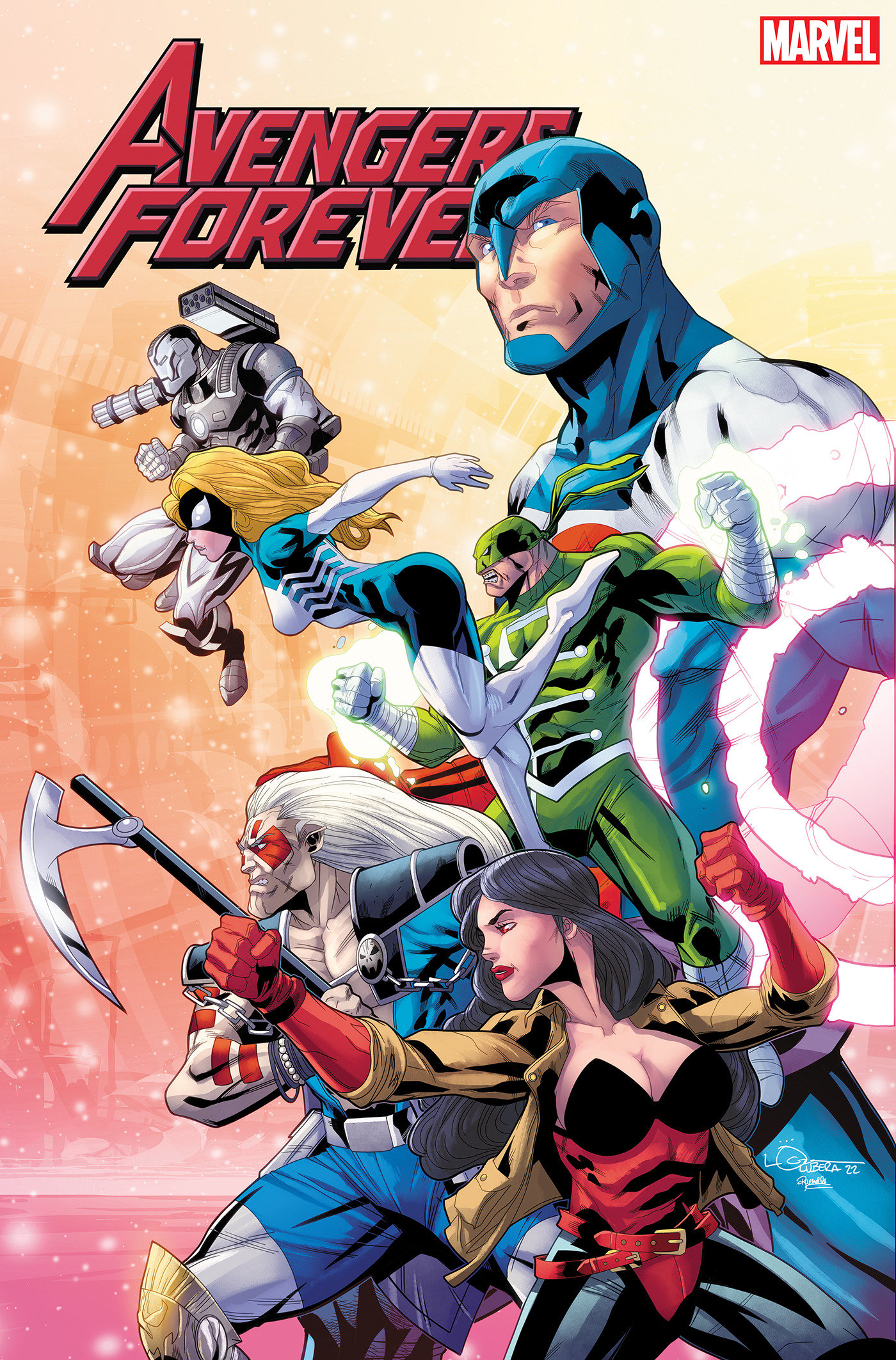 Avengers Forever #14 Lubera 90's Avengers Assemble Connect Variant (2021)