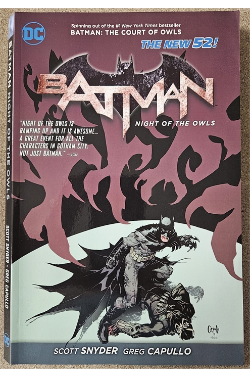Batman Night of The Owls Graphic Novel (DC 2013) Used - Very Good