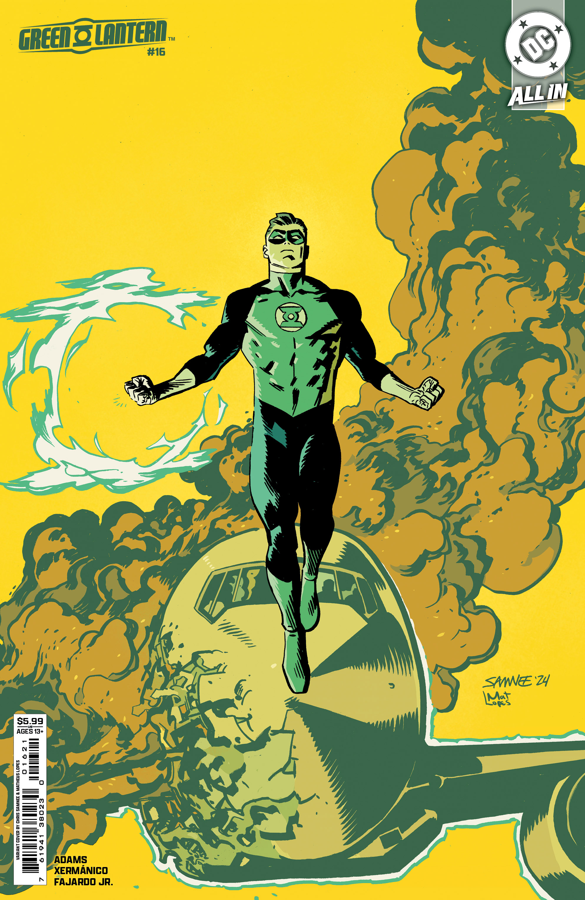 Green Lantern #16 Cover B Chris Samnee Card Stock Variant