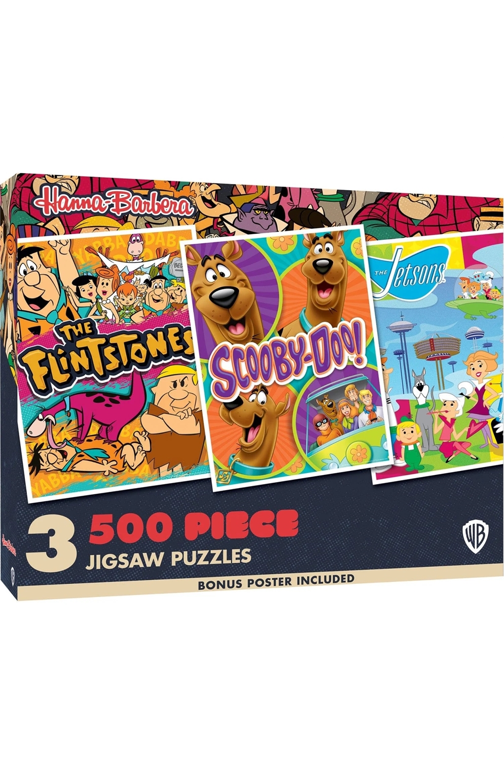 Master Pieces Hanna Barbera 3 Pack 500 Piece Puzzles 