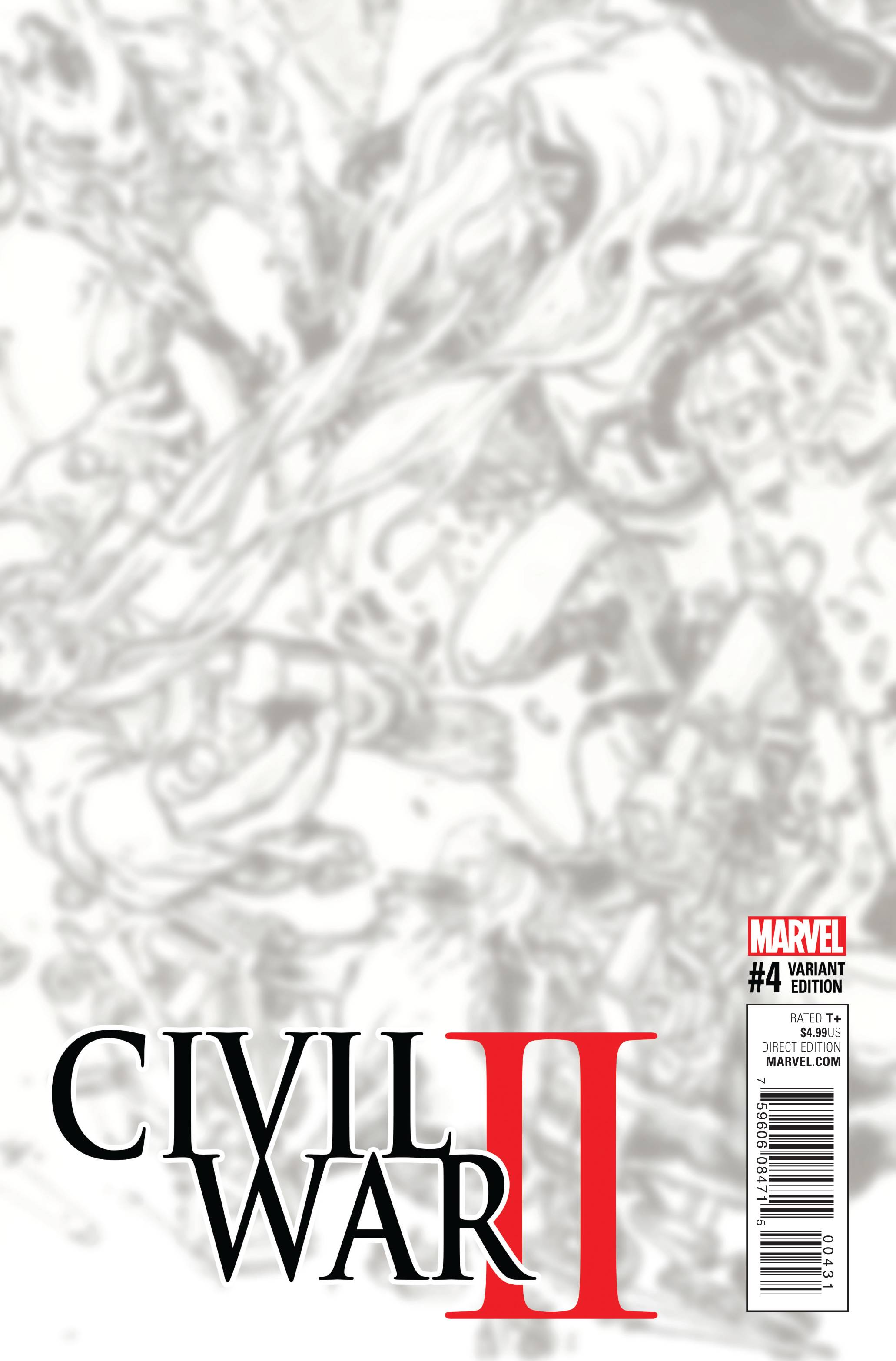 Civil War II #4 (Gi Black & White Virgin Connecting Variant E) (2016)