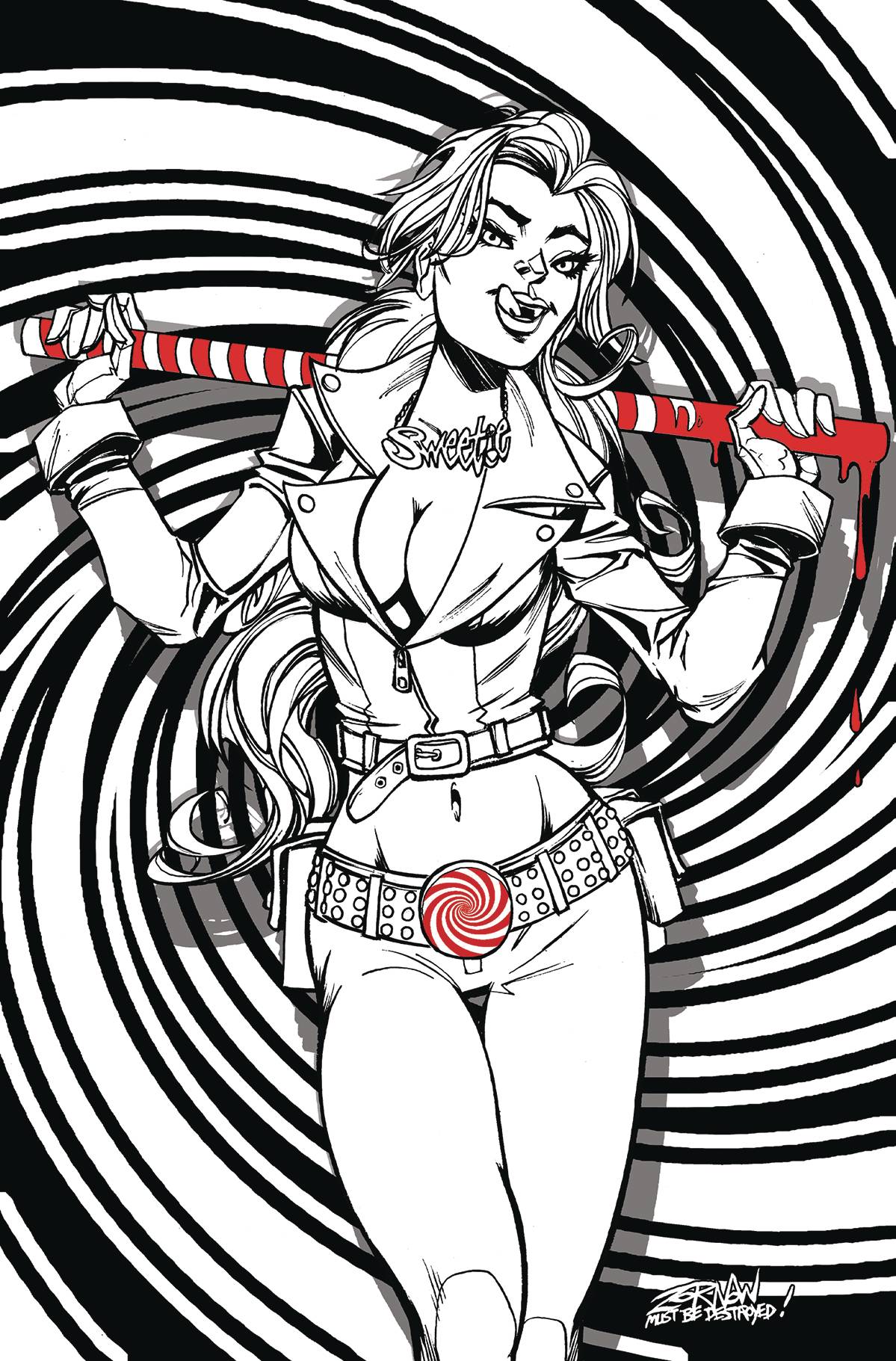 Sweetie Candy Vigilante #3 Cover M 1 for 10 Last Call Incentive Zornow Line Art Virgin