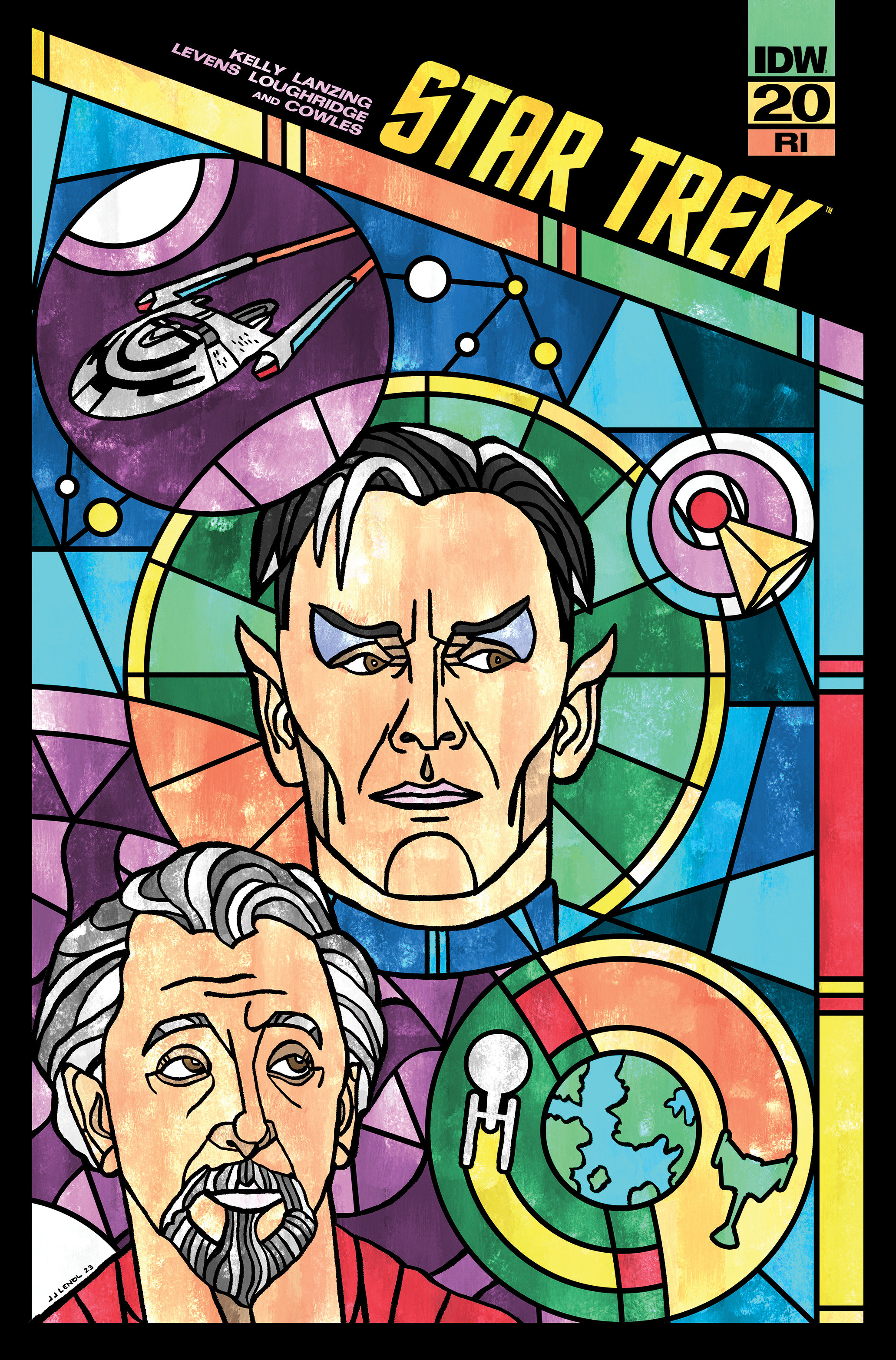 Star Trek #20 Cover C 1 for 10 Lendl Connecting Stained Glass Variant