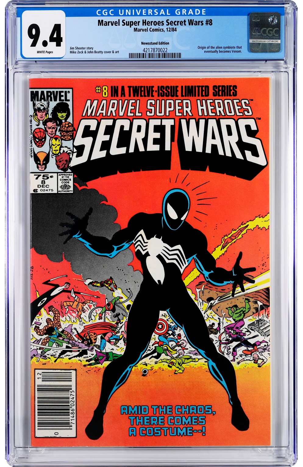 Marvel Super-Heroes Secret Wars #08 Newsstand Edition Cgc 9.4