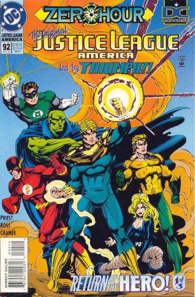 Justice League America #92 [Newsstand]-Very Good (3.5 – 5) (1989)