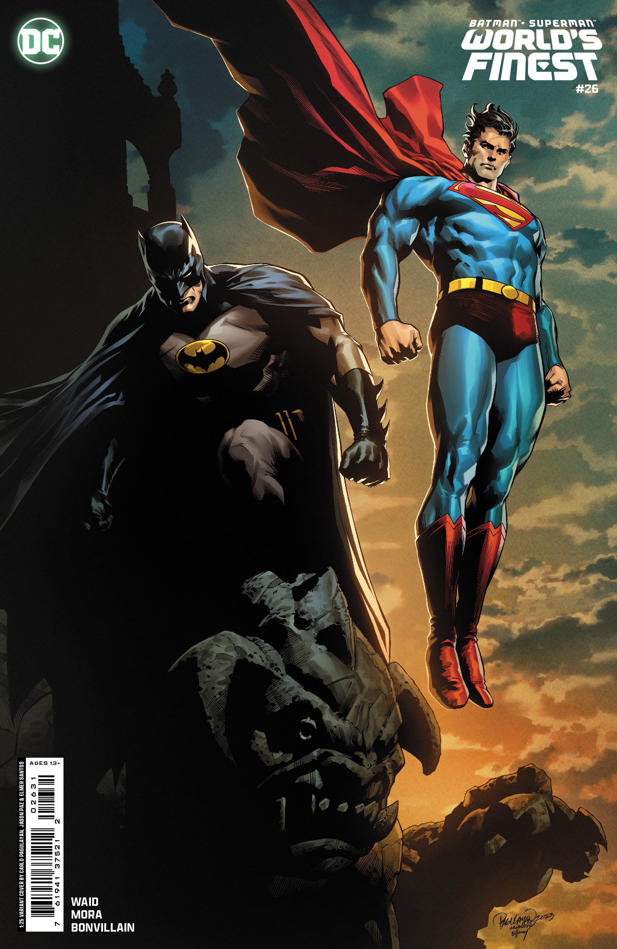 Batman Superman Worlds Finest #26 Cover F 1 for 25 Incentive Carlo Pagulayan & Jason Paz Card Stock Variant