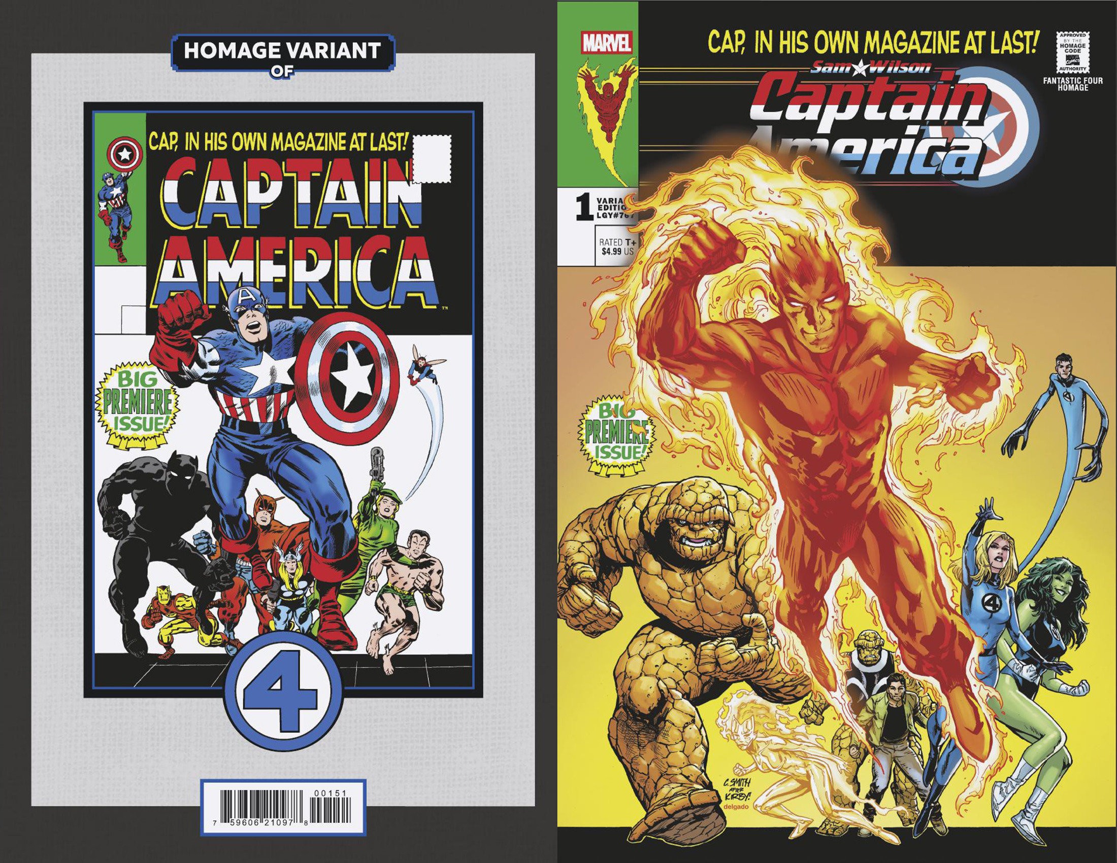 Sam Wilson: Captain America #1 Cory Smith Fantastic Four Homage Variant