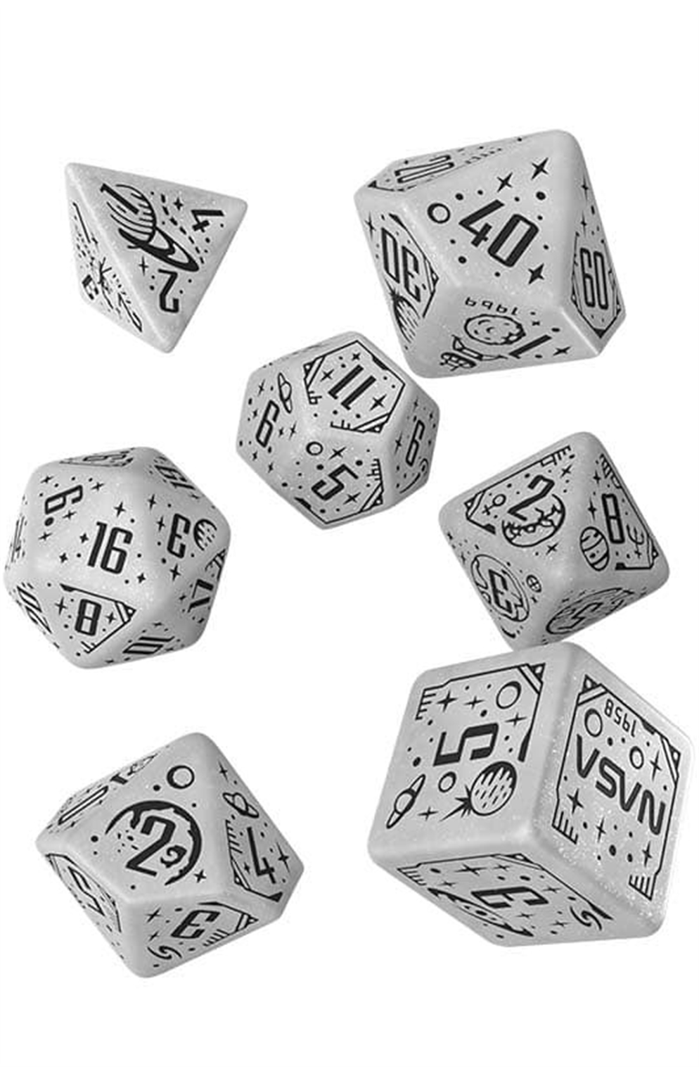 Q Workshop Space Dice Set - Apollo (7Ct)