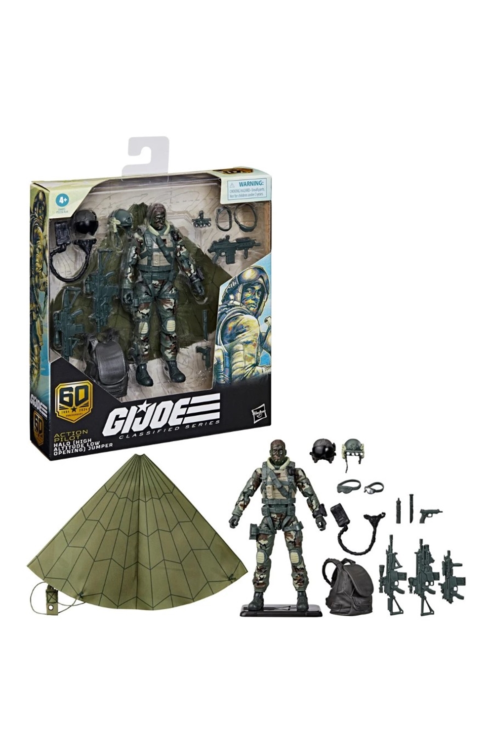 G.I. Joe Classified Series 60th Anniversary 6-Inch Action Pilot Halo Jumper Action Figure