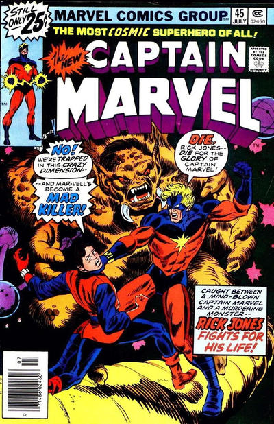 Captain Marvel #45 [25¢] - Fn 6.0
