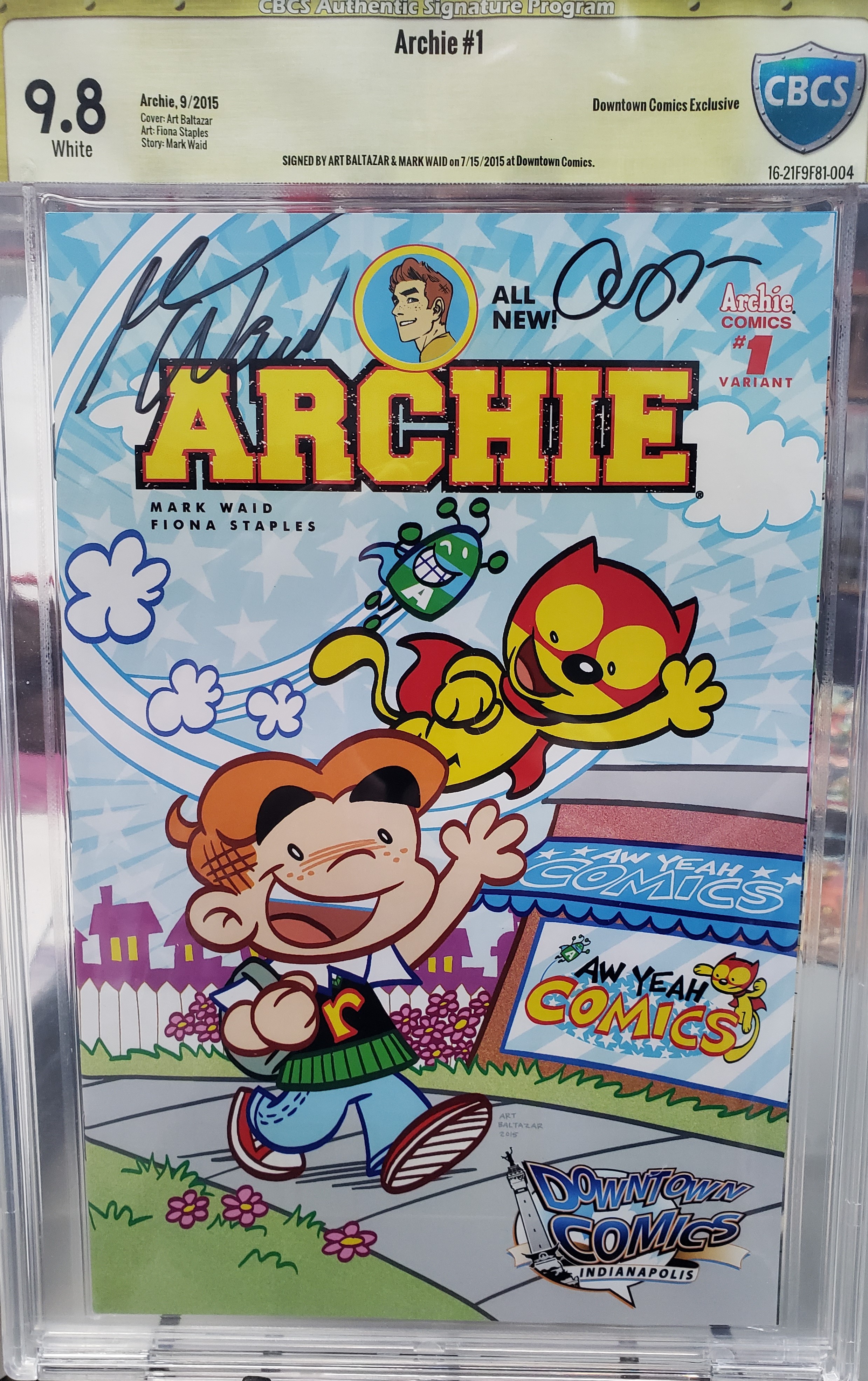 Archie #1 (2015) Downtown Comics/Aw Yeah Comics Exclusive Cbcs 9.8
