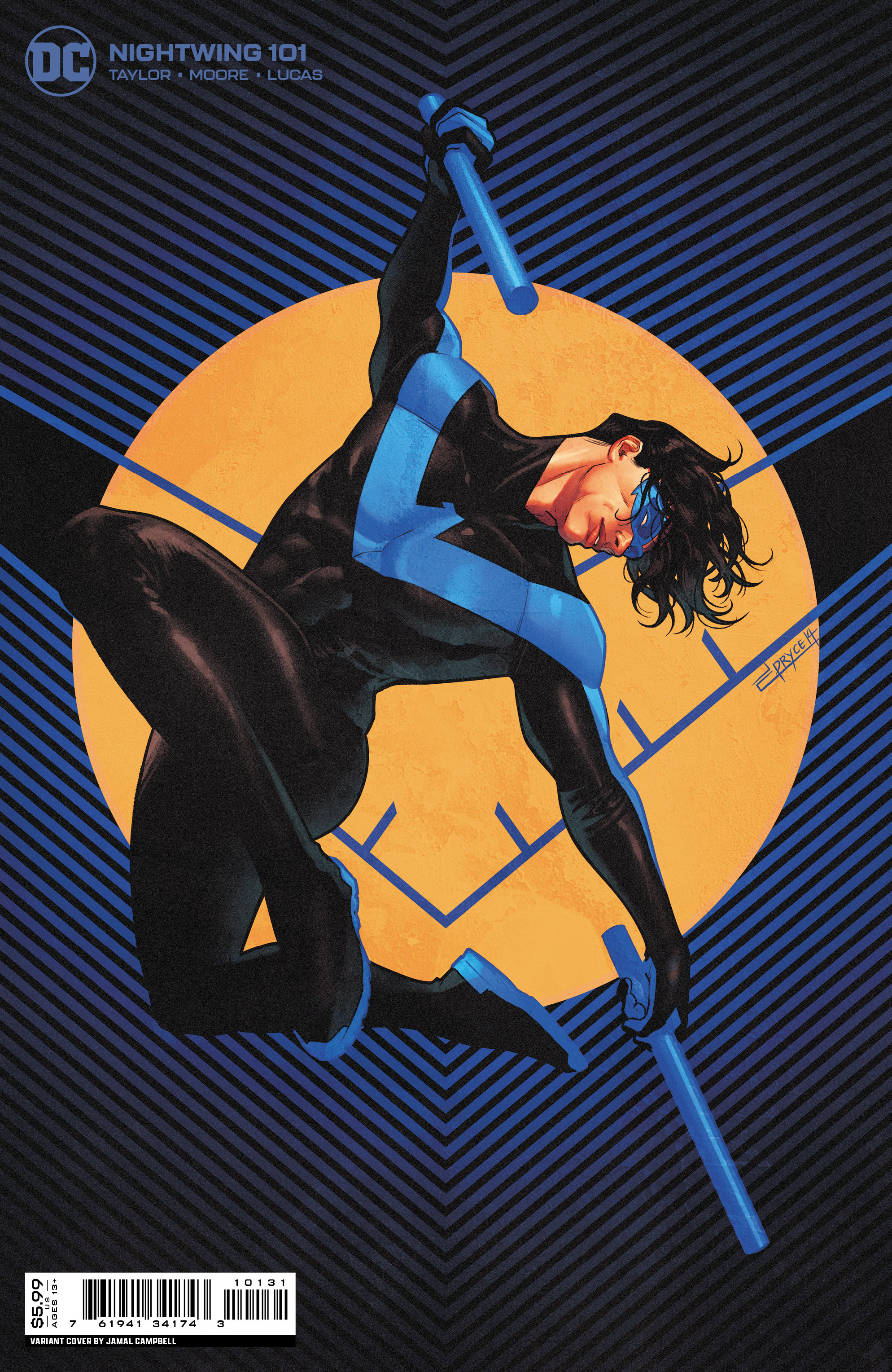 Nightwing #101 Cover C Jamal Campbell Card Stock Variant (2016)