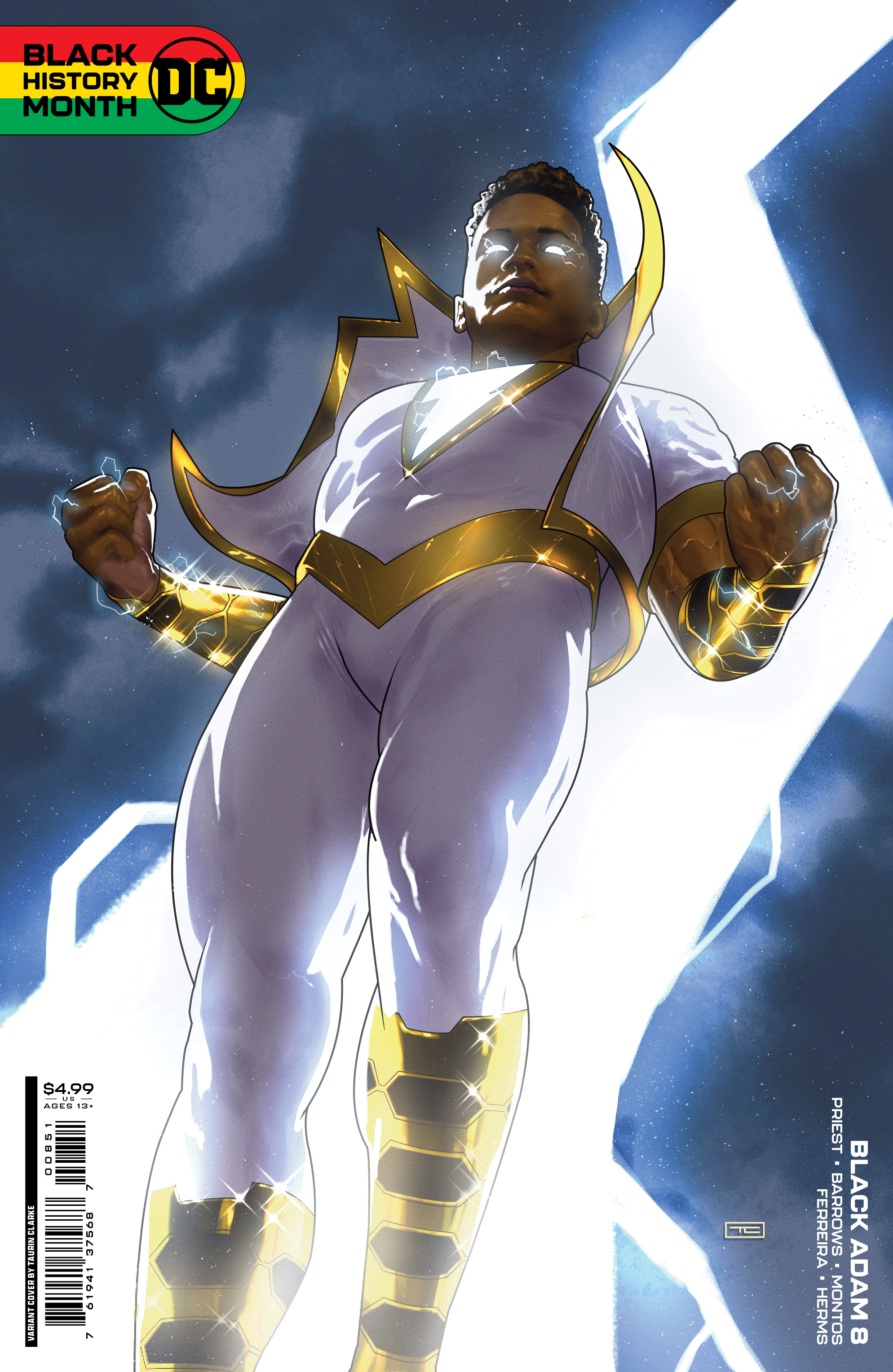 Black Adam #8 (Of 12) Cover D Black History Month Card Stock Variant