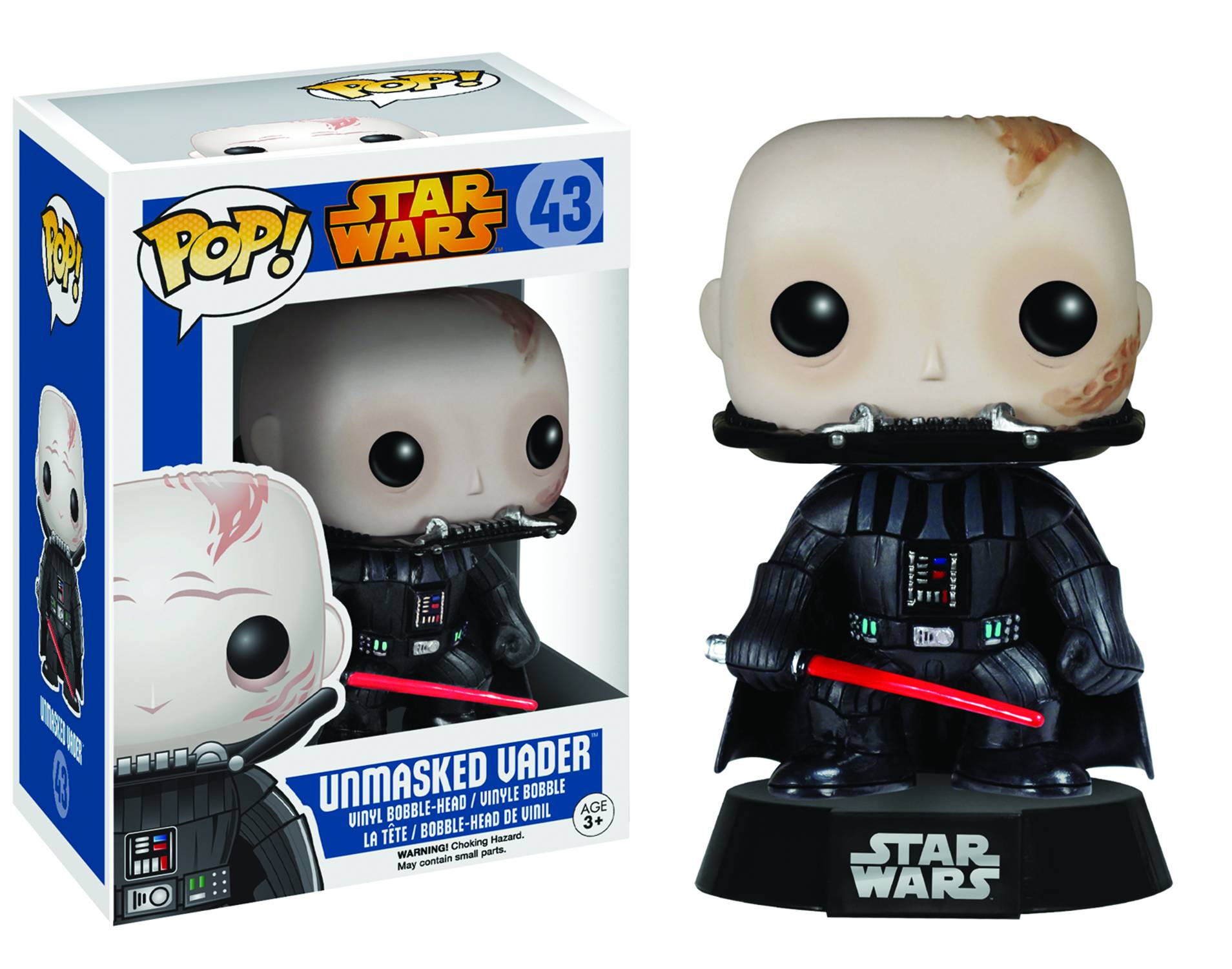 Pop Star Wars Unmasked Vader Vinyl Figure