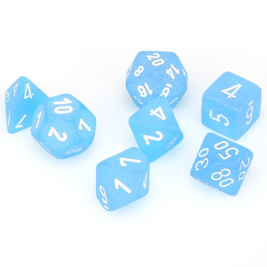 DICE 7-set: CHX27416 Frosted Caribbean Blue White (7)