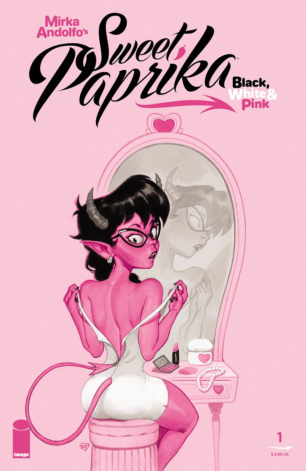 Mirka Andolfo's Sweet Paprika Black White & Pink #1 Cover E Talaski (Mature)
