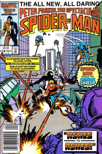 The Spectacular Spider-Man #118 [Newsstand]-Fine