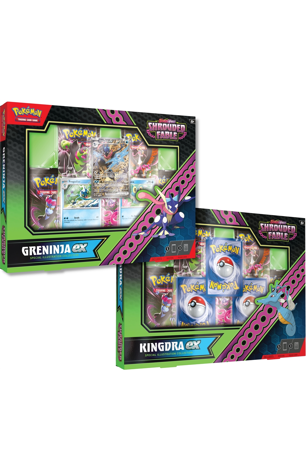 Pokemon Tcg: Shrouded Fable Kingdra/Greninja Ex Special Illustration Collection