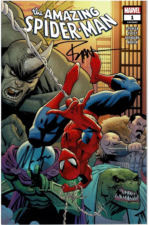 Amazing Spider-Man #01 [Regular Edition - Ryan Ottley]-Fine, Signed By Spencer And Ottley