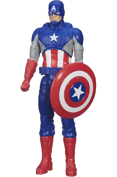 Marvel Titan Hero Captain America Grey Sleeves Pre-Owned