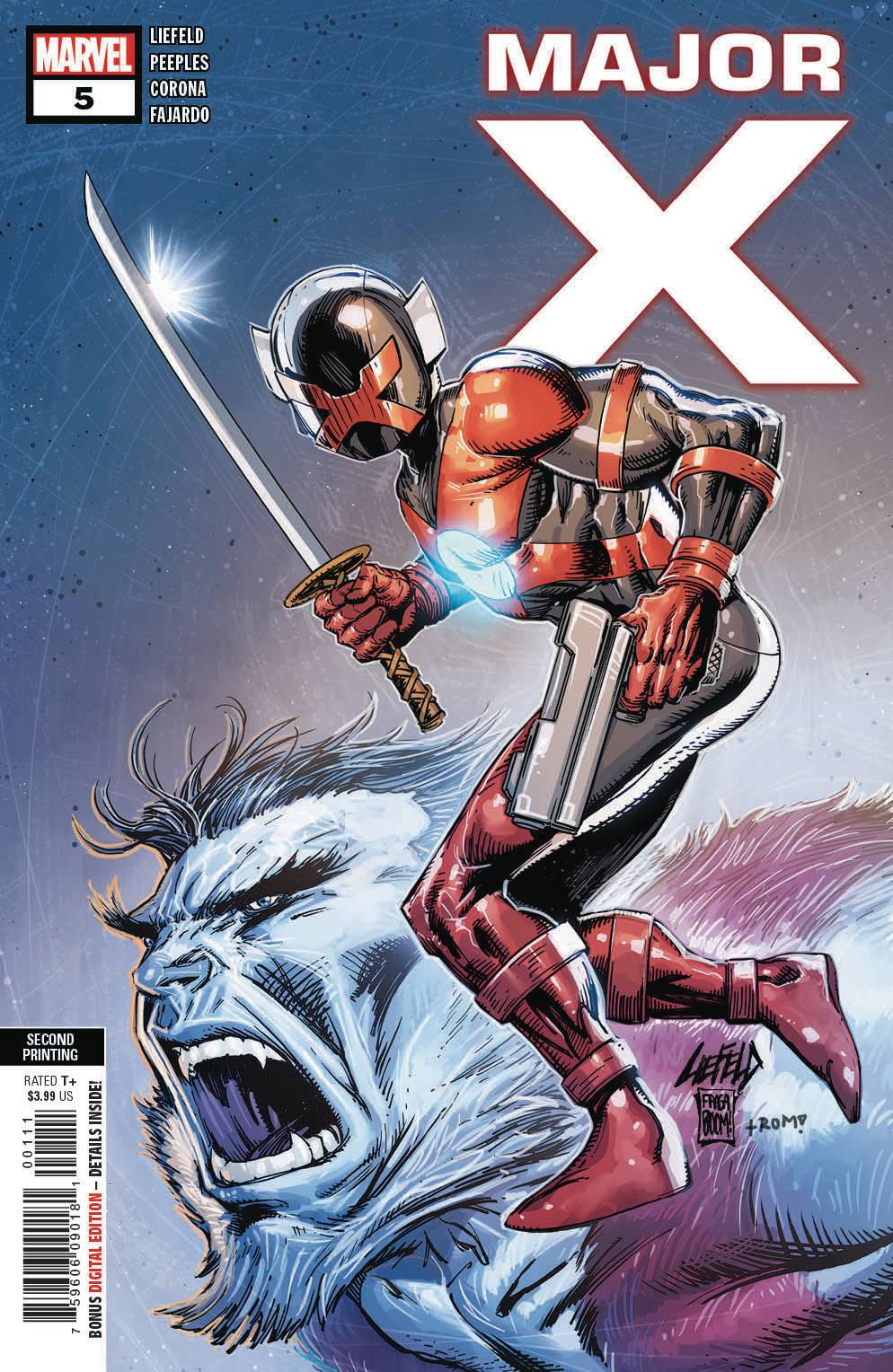 Major X #5 2nd Printing Liefeld Variant (Of 6)