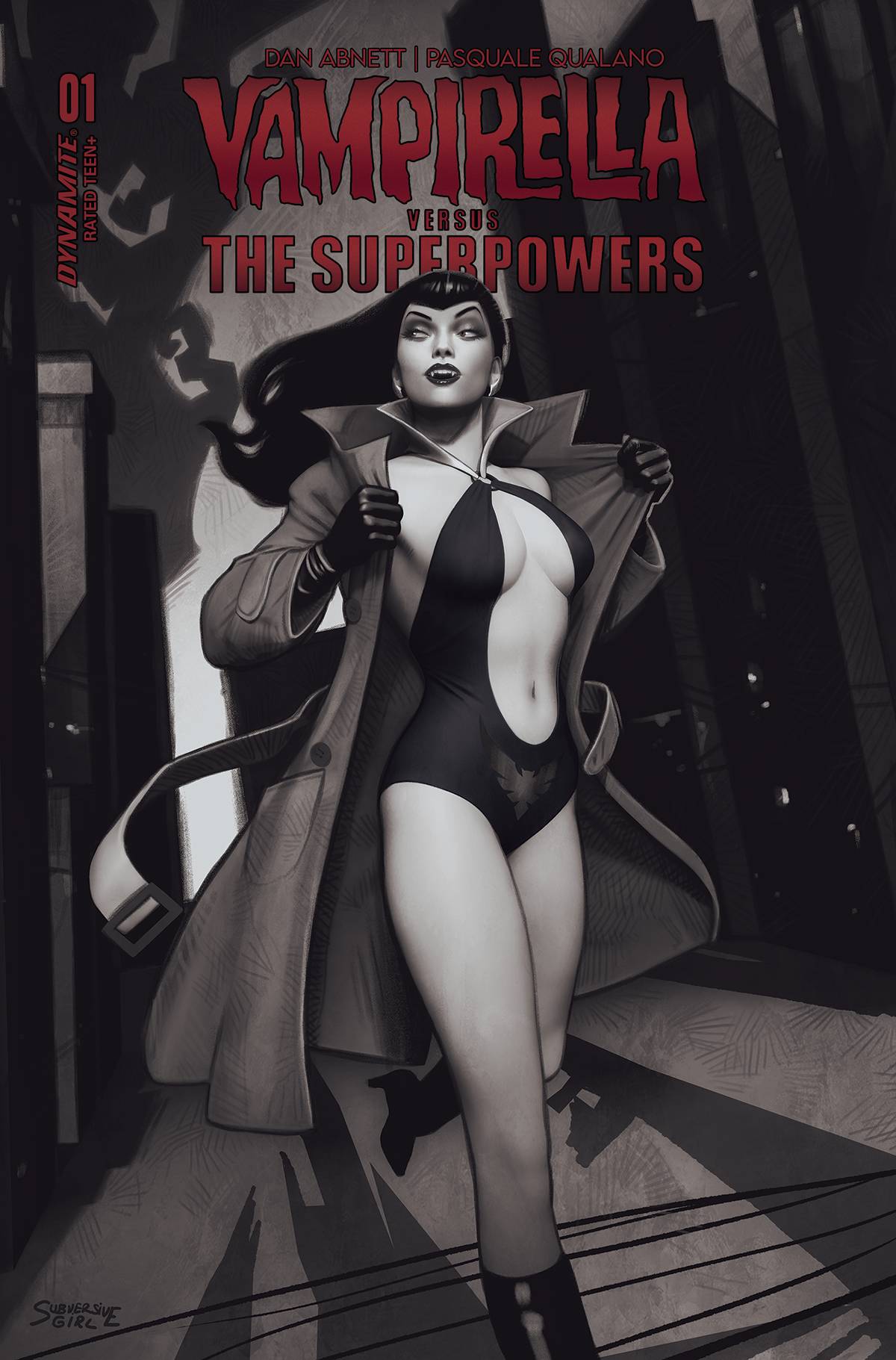 Vampirella Vs Superpowers #1 Cover K 1 for 15 Incentive Puebla Black & White